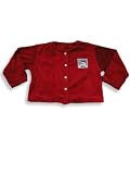 Mulberribush - Girls Velour Cardigan, Red