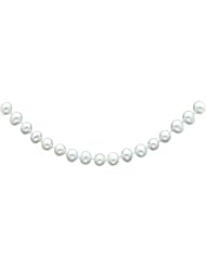 14K Gold 6mm White Cultured Semiround Pearl Strand 24"