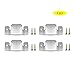 AWTOK Sectional Sofa Connector Bracket, Sectional Couch Connectors Bands for Sectionals,Furniture Connectors with Screws,4 Pieces