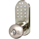 New High Quality MORNING INDUSTRY INC QKK 01SN 3 IN 1 REMOTE CONTROL & TOUCHPAD DOOR KNOB (SATIN NICKEL) (OBS SYSTEMS/HOME SECURITY)
