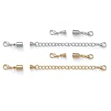 Goldtone and Silvertone Magnetic Clasps and Extender Set