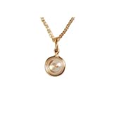 14k Gold Plate Mustard Seed Pendant 18 Gold Plate Chain.