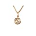 14k Gold Plate Mustard Seed Pendant 18" Gold Plate Chain.