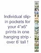 Wall of Frames 6-FOOT hanging photo display strip for horizontal prints - 4x6