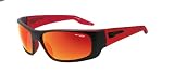 Arnette Feel Good Italian Sunglasses AN4162, 2097/6Q Black on Red w/ Red Temple and Red Mirror Lens