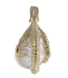 Sterling Silver Dragon's Claw with Crystal Quartz 12mm Crystal Sphere Pendant