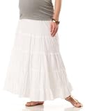 Motherhood Maternity: Secret Fit Belly(tm) Full Length Tiered Maternity Skirt
