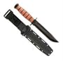 USN Fighting/Utility Knife, Leather Handle, Plastic Sheath