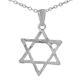 Silver Star of David Necklace