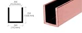 CRL Antique Brushed Copper Frameless Shower Door Aluminum Deep U-Channel for 3/8 Thick Glass - 98 in long