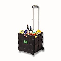 Einkaufs-/Transport-Trolley mit Faltbox, mit Teleskop-Aluminium-Griff, gro�e Rollen