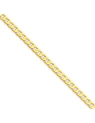3mm, 14 Karat Yellow Gold, Open Concave Curb Chain - 20 inch