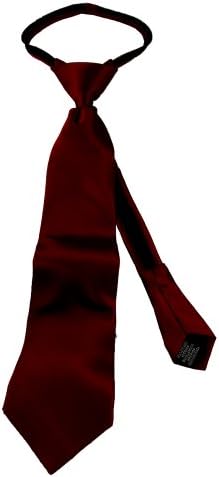 Van Heusen Boys 8-20  14" Zip Satin Solid Tie
