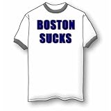 Boston Sucks Ringer T-Shirt