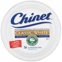 Chinet Classic White Lunch Plate, 8 3/4
