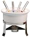 Kitchen & Housewares : Chantal 3-Cup Ceramic Fun Fondue Set, White