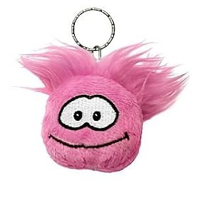 Disney Club Penguin Keychain 2 Inch Plush Puffle Pink