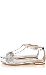 Jewel Encrusted Flat Sandal