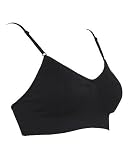 Black Seamless Sports Bra Adjustable Strap Included Removable Bra Cups