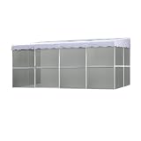 31fpnBRz 4L. SL160  Patio Mate 17 x 8 ½ Ft Screened Enclosure, White with Gray Roof