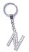 Rhinestone Crystal Letter N Key Ring
