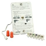 Leviton Out-of-Site Power Jack, Cordless Telephone Wall Phone Wallplate Surface Mount 6P4C Jack, White, #40215-00W
