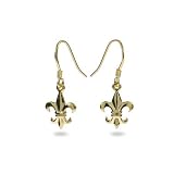 Eve's Addiction Petite Gold Vermeil Fleur de Lis Earrings