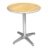 Sussex Supplies Garden / Patio Ash Top Round - 80cm - Bistro Table with Aluminium Rim & Pre-treated top 4kg base - stylish and durable furniture for your garden