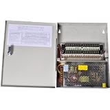 VideoSecu 18 Channel Port Output 12V DC CCTV PTC Fuse Distributed Power Supply Box for Security Cameras WK3 ~ VideoSecu