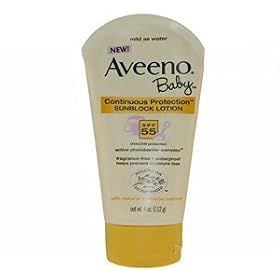 Aveeno Baby Sunblock Lotion, SPF-55, 4-Ounce Tube