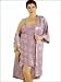 2-Toned Brocade Gown/Robe Set Plus Size