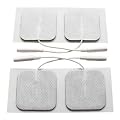 4-pack Economy 4cm x 4cm square Square TENS padded Electrodes