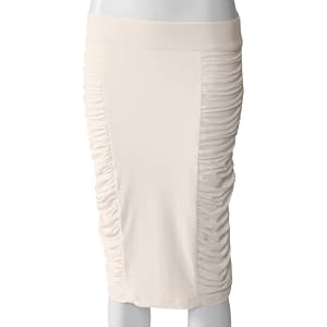 Buy Adi D Shrrd Accent Pncl Skirt - Off Wht