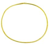 Glamorous Gold Plated 4mm Omega Chain 16 Inch Necklace