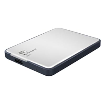 WD My Passport Slim 1TB Portable External Hard Drive (Metal Silver)