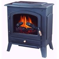 Stonegate® Traditional Black Wood Stove Electric Fireplace Heater