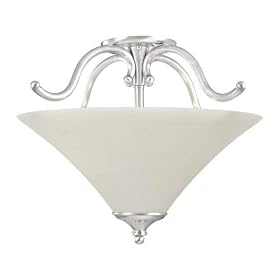 Thomas Lighting Trillium Brushed Nickel Semi-Flush Ceiling Light from Thomas Lighting