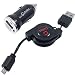 Bullet Retractable USB Car Charger for BlackBerry Curve Storm 2 Bold 9650 HTC DROID Incredible EVO 4G HD2 myTouch 3G Slide Motorola DROID X i680 Brute Nokie E73 Mode Twist 7705 7205 Intrigue Mural 6750