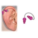 Cartilage Tragus Twister Earrings with Purple UV Beads