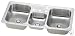 Elkay CMR4322-0 Celebrity Triple Bowl 43x22, 20 Gauge, Type 304, Self Rim, Stainless Steel