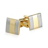 Chic Unisex Mens and Womens Silver Gold-Tone Cufflinks by Cuff-Daddy