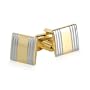 Chic Unisex Men's and Women's Silver Gold Cufflinks with Gift Box