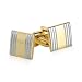 Chic Unisex Men's and Women's Silver Gold Cufflinks with Gift Box
