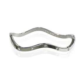 Crystal Stud Wave Bangle Bracelet Fashion Jewelry
