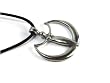 Wiccan Goddess on Crescent Moon for Power Pewter Pendant