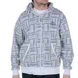 Lonsdale Zip Hoody White AOP Extra Lge