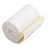 PM Company® Two-Ply Receipt Rolls, 4-1/2 x 90 ft, White/Canary, 24/Carton
