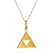 Xcoser Zelda Triforce Symbol Necklace Keychain 2015 24K Gold
