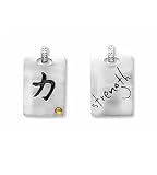 925 Silver Chinese Strength Diamond Topaz Tag Necklace