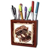 Susan Brown Designs Dessert Themes - Hot Fudge Sundae Cake - Tile Pen Holders-5 inch tile pen holder Susan Brown Designs Dessert Themes - Hot Fudge Sundae Cake - Tile Pen Holders-5 inch tile pen holder